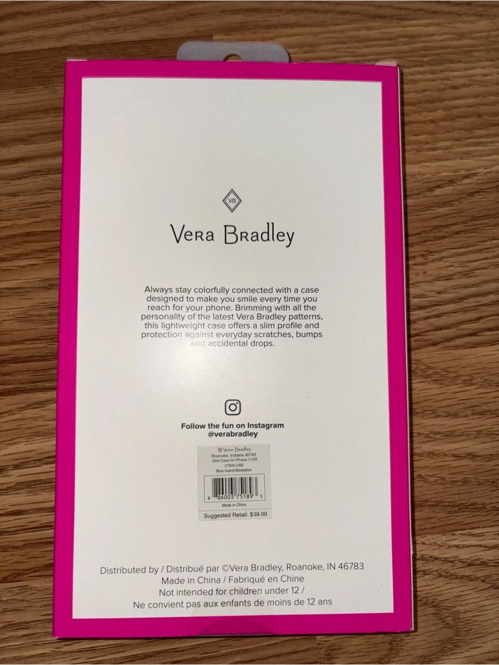 Vera Bradley nwt never